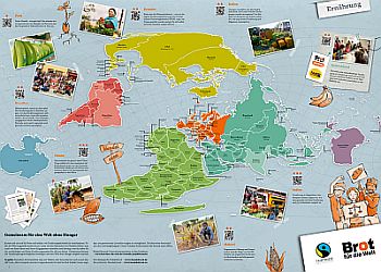 Bild: © Brot für die Welt Brot für die Welt - Weltkarte Ernährung