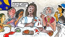 Jesus beim letzten Abendmahl