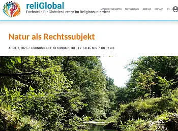 Screenshot reliGlobal - Natur als Rechtsobjekt