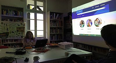 Christina Liske stellt im Workshop - planet schule - vor